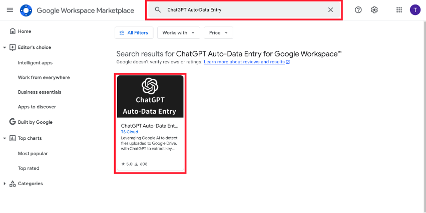 search from ChatGPT Auto-Data Entry