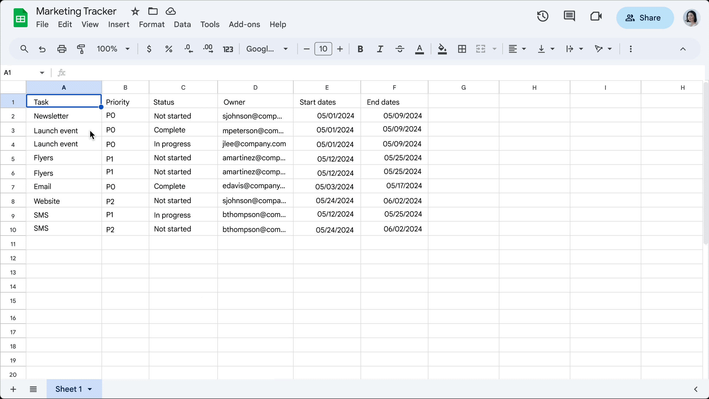 Quickly Format and Organize Data with Tables